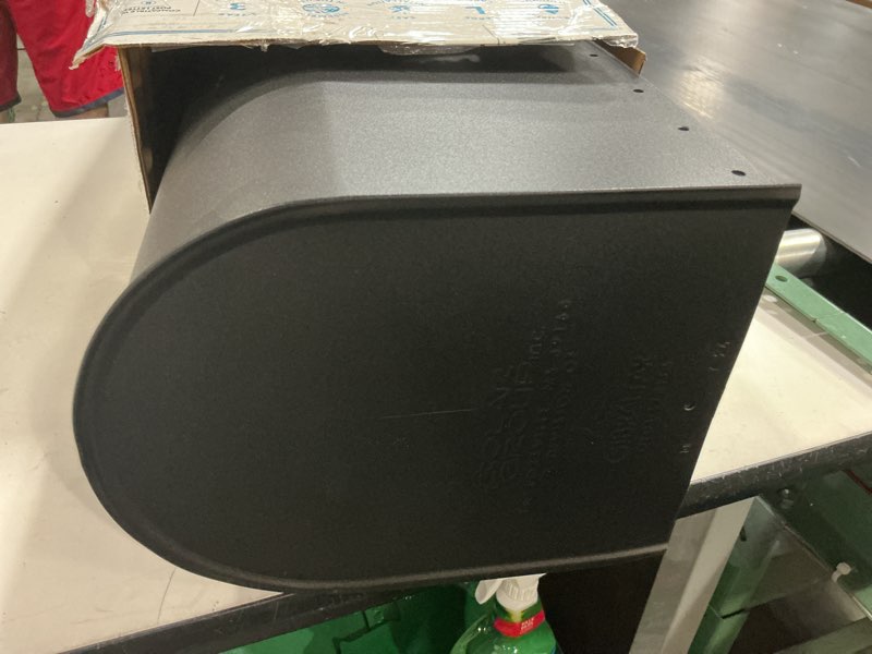 Condition photo showing Good Condition for architectural mailboxes admiral™ rust-proof aluminum metal post mounted mail box for outside, black, large curbside mailbox, usps approved for residential delivery large textured black