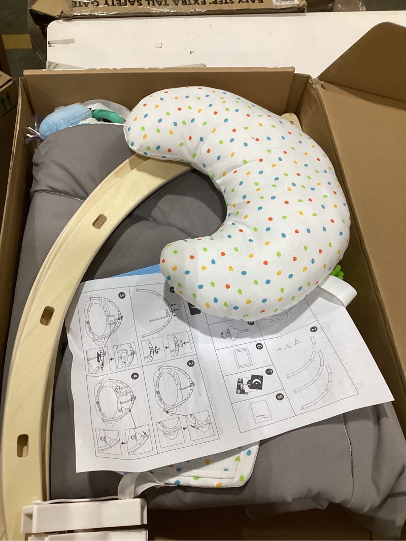 Condition photo showing Good Condition for Baby Play Gym & Activitiy Mat, Upgraded 6 Developmental Zones, Tummy Time Mat with Sensory Toys for Motor Skill & Sensory Development, Essentials Shower for Baby