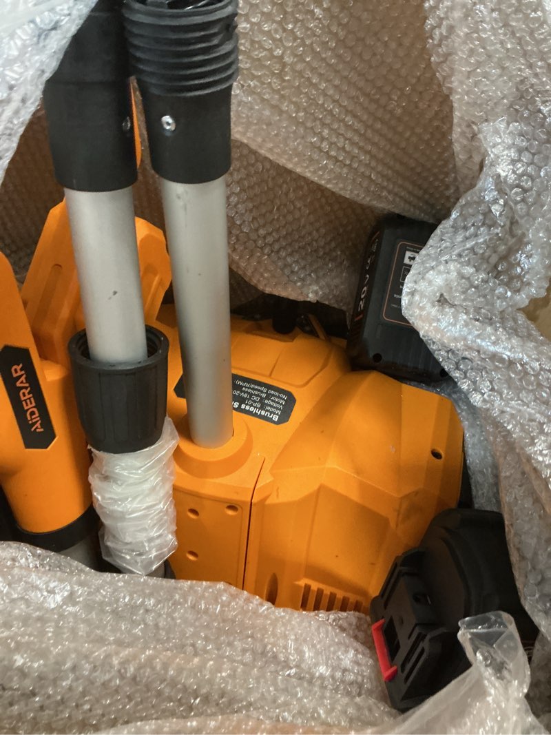 Condition photo showing item condition for Brushless Cordless Snow Shovel 12", 20V 2X 4.0AH Batteries Snow Blower, 20FT Snow Throws, 6" Deep, Powerful Electric Snow Removal with Adjustable 90° Directional Plate &Handle for Driveway orange