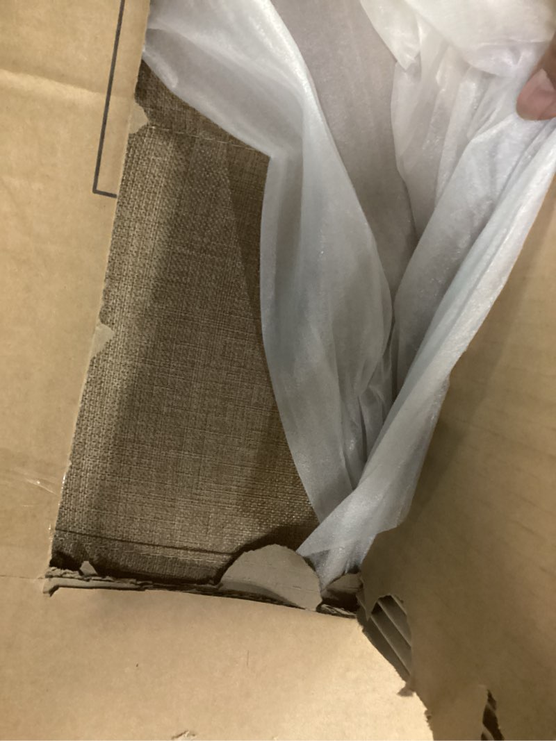 Condition photo showing item condition for Modway Lily Tufted Linen Fabric Upholstered King Headboard in Beige Beige King