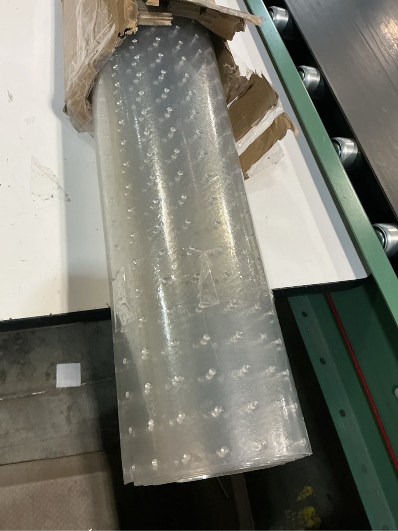 Condition photo showing As Is for (Similar)Pet Carpet Protector for Doorways - 14.9”x43.3” Clear Heavy-Duty PVC Scratch Guard | Waterproof, Non-Toxic, Cut-to-Fit Runner for Dogs & Cats (Stops Scratching, Stains) (Clear, 1 PC) 1'3\" x 3'7\" (Rectangular) Clear