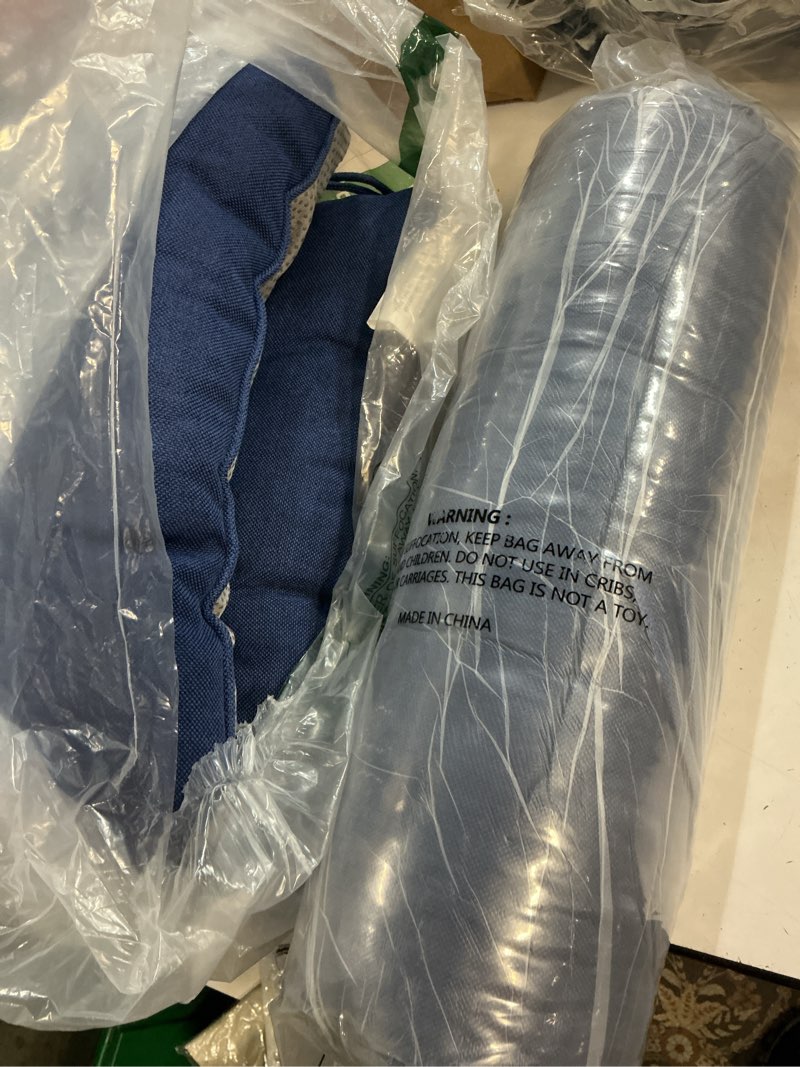 Condition photo showing Good Condition for love's cabin memory foam chair cushions set of 3 15.5\"x15.5\"x3.5\" indoor & outdoor seat pads for dining, kitchen, office, patio chairs - navy blue navy 15.5\"x15.5\"x3.5\" (3 pack)