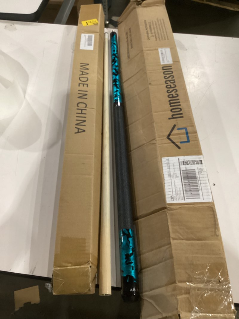 Condition photo showing Good Condition for homeseason carbon fiber pool cue 58" with leather bag extender extension rod professional pool stick 4-layer tip low deflection cue stick, 3 * 8/8joint pin, ultra-smooth, billiard cue sticks 19oz with bag