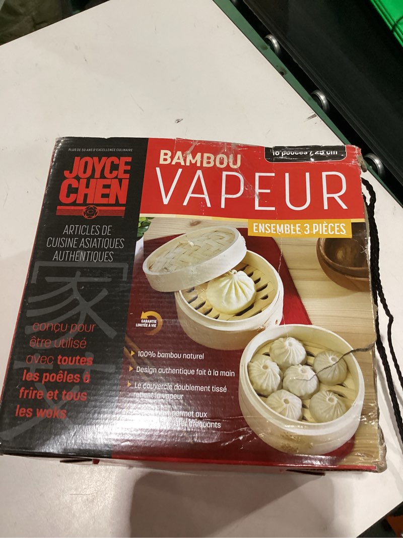 Condition photo showing Good Condition for joyce chen 2-tier bamboo steamer baskets, 10-inch 10 inch