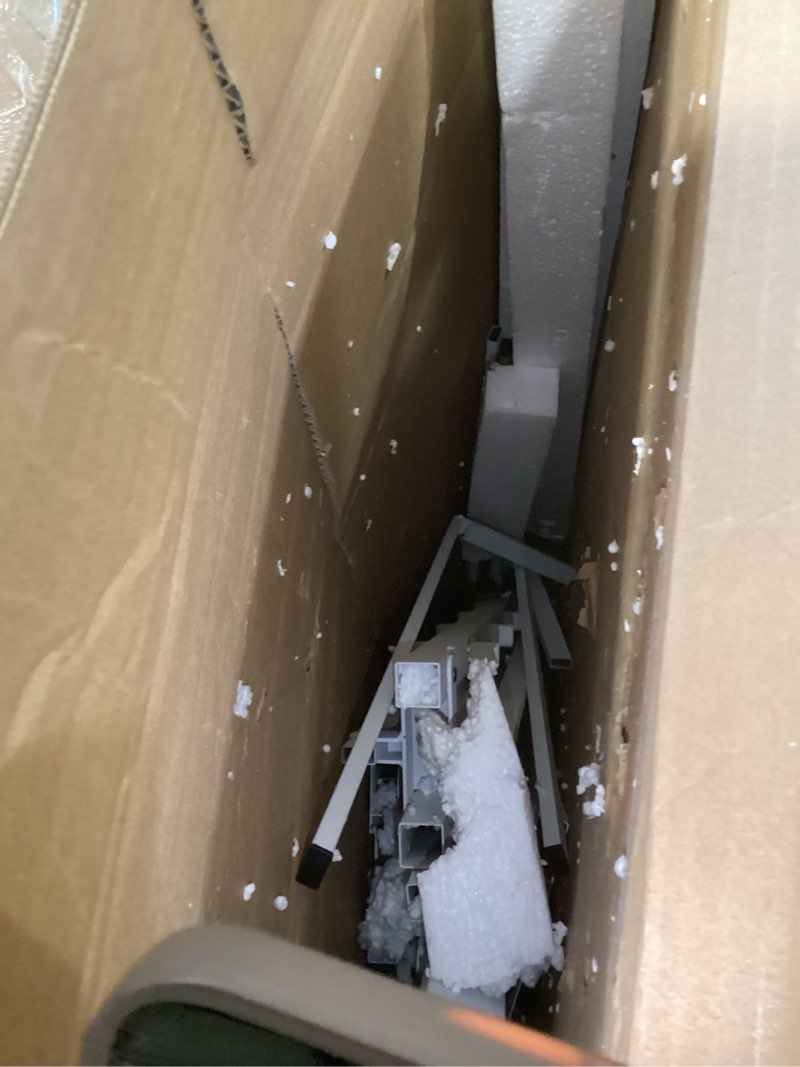 roil 20 inch white queen bed frame with rounded corner and headboard hole mattress retainers, 3500lb