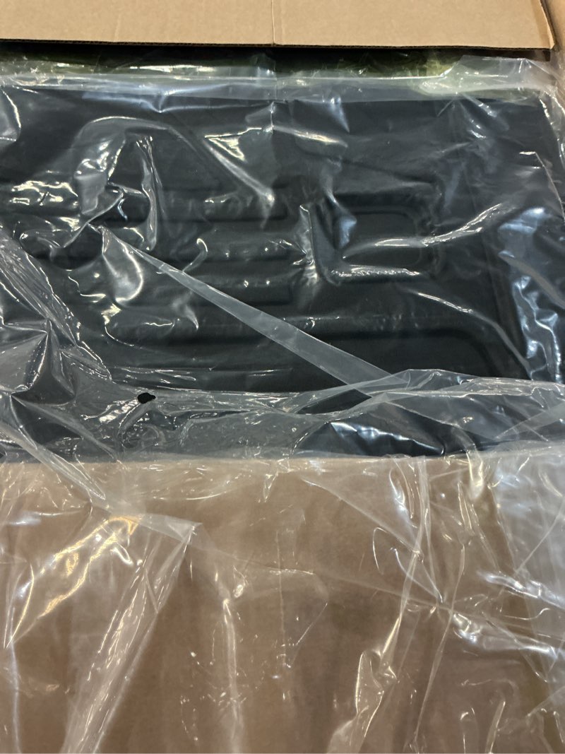 Condition photo showing New/Like New for cargo mat for 2018-2025 2026 jeep wrangler jl (4-door unlimitied), full coverage all weather tpe protector cargo mat with backrest mat trunk mat cargo liner for jeep wrangler accessories