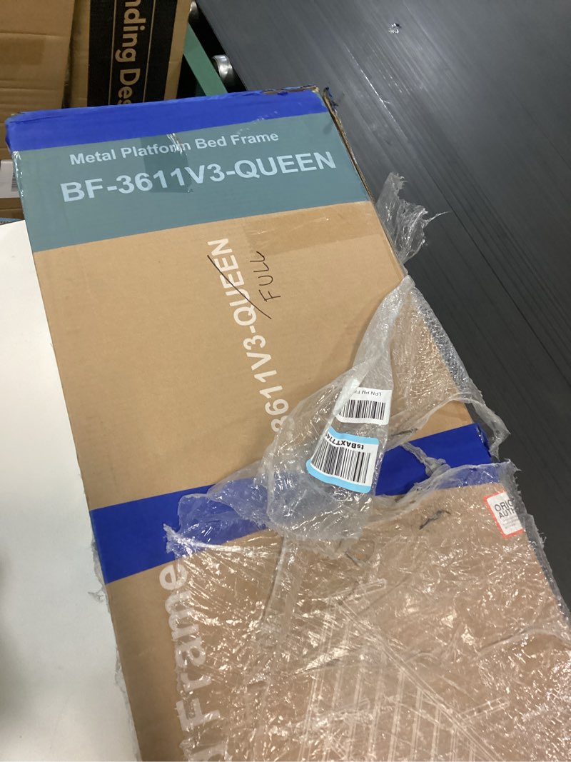 Condition photo showing Good Condition for Full Size Bed Frame, 14 Inch Metal Platform Bed Frames with Heavy Duty Steel Slat Support, No Box Spring Needed, Easy Assembly, Under Bed Storage Black Full