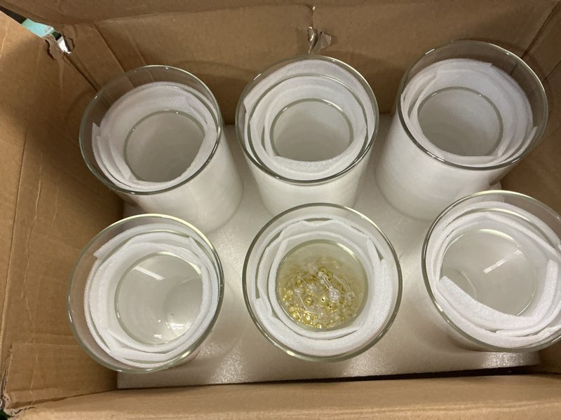 Condition photo showing New/Like New for 24pcs glass cylinder vases for centerpieces,clear flower vases for wedding decorations and indoor home decor, hurricane candle holder for table shelf, party 24pack(4+4+5+6inch) 24