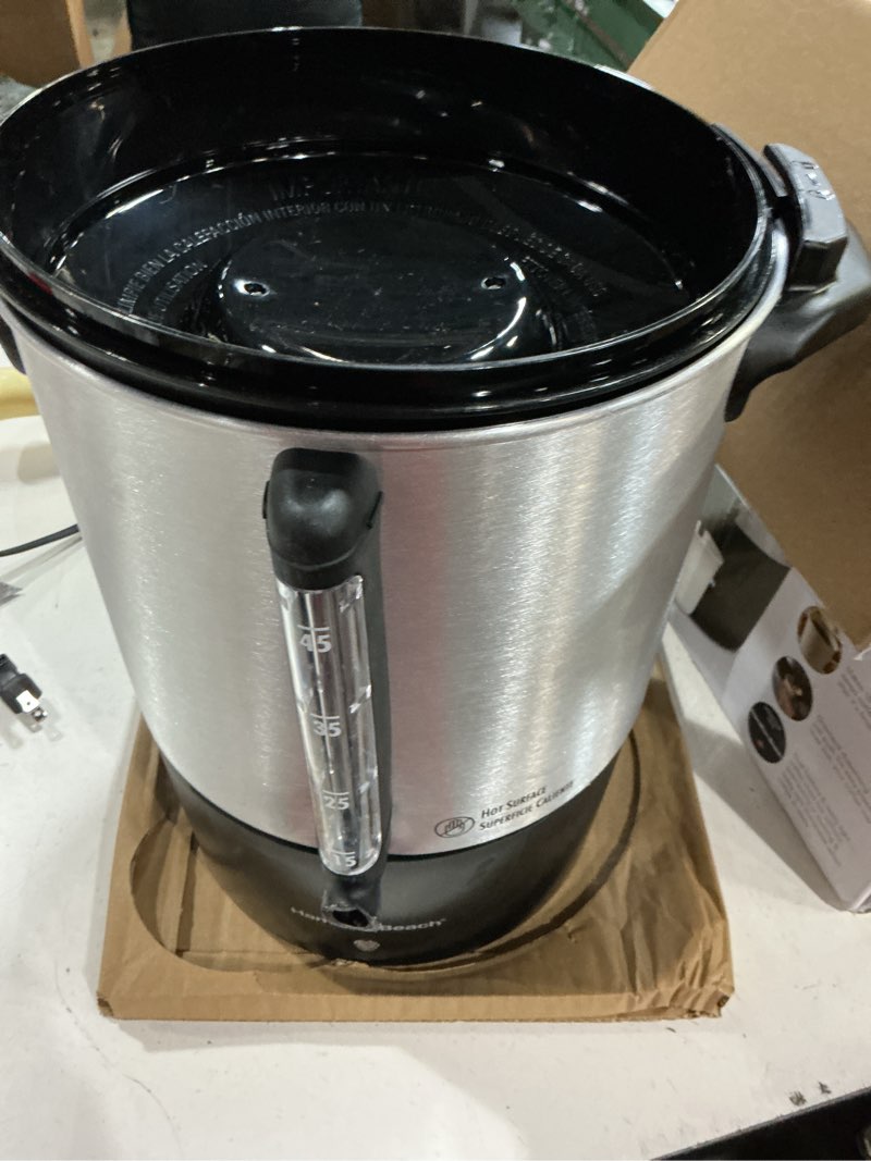 Condition photo showing New/Like New for hamilton beach 45 cup fast brew coffee urn and hot beverage dispenser, 40521