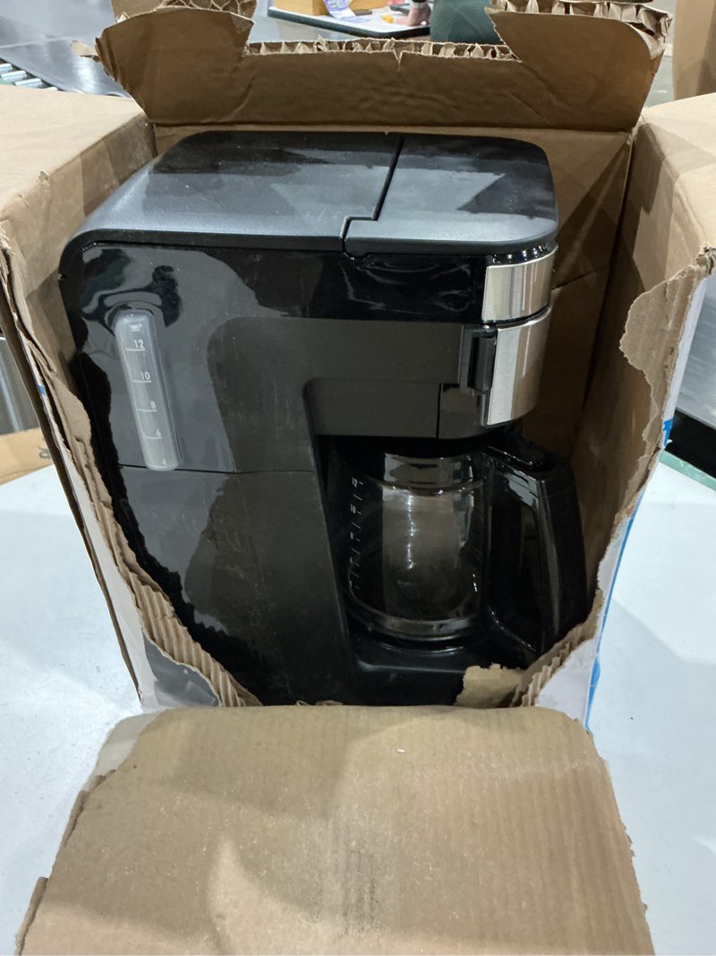 Condition photo showing Good Condition for hamilton beach programmable drip coffee maker, 12 cups, front access easy fill, pause & serve, 3 brewing options, black (46310)