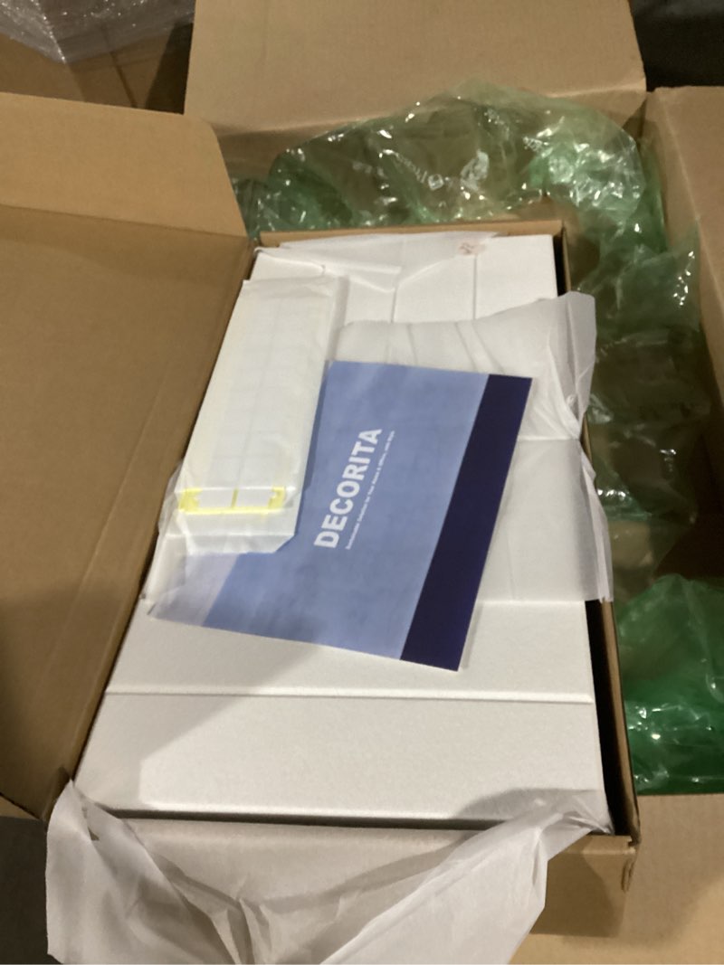 Condition photo showing Good Condition for Large Felt Wall Board - 24 Pack Felt Wall Tiles with Safe Removable Adhesive Tabs, Cork Wall Tiles Bulletin Board Large Pin Board for Office Home Walls Office Essentials - Warm White Warm White 24 panels