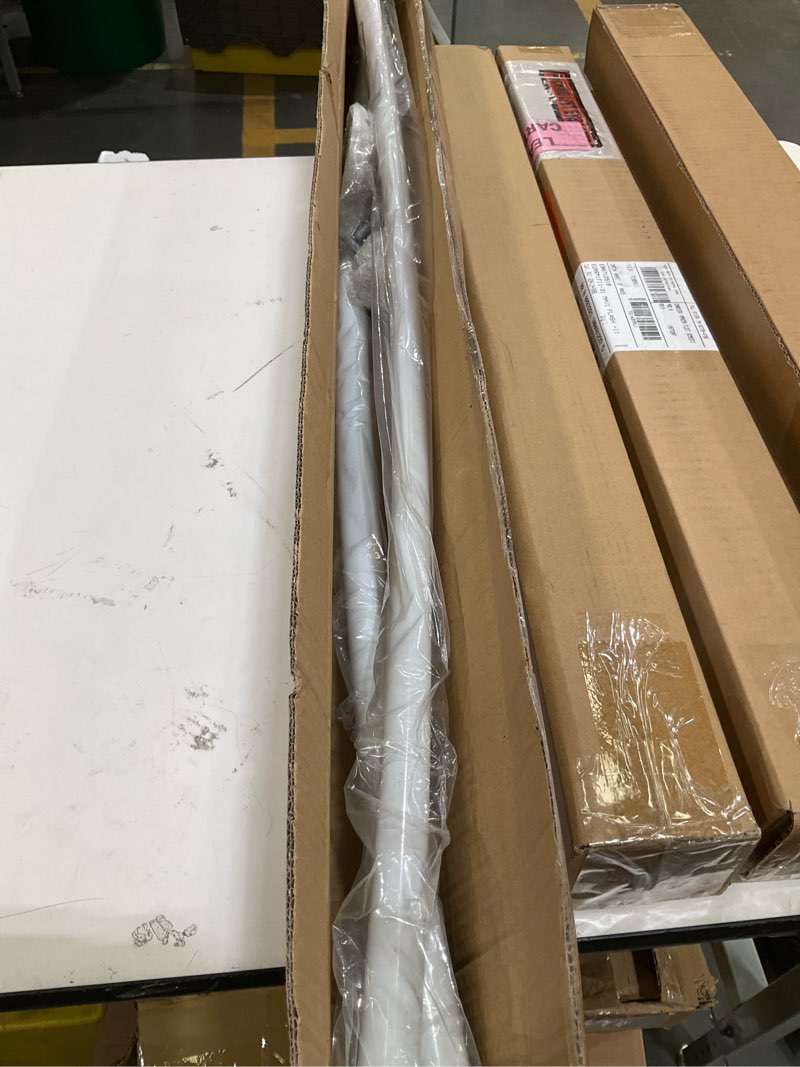 Condition photo showing Good Condition for curved shower curtain rod, adjustable 40-72 inches extra wide curved shower rods for bathroom, rust proof shower rod, stainless steel curved curtain rod for shower, bathtub, white white 40-72 inches