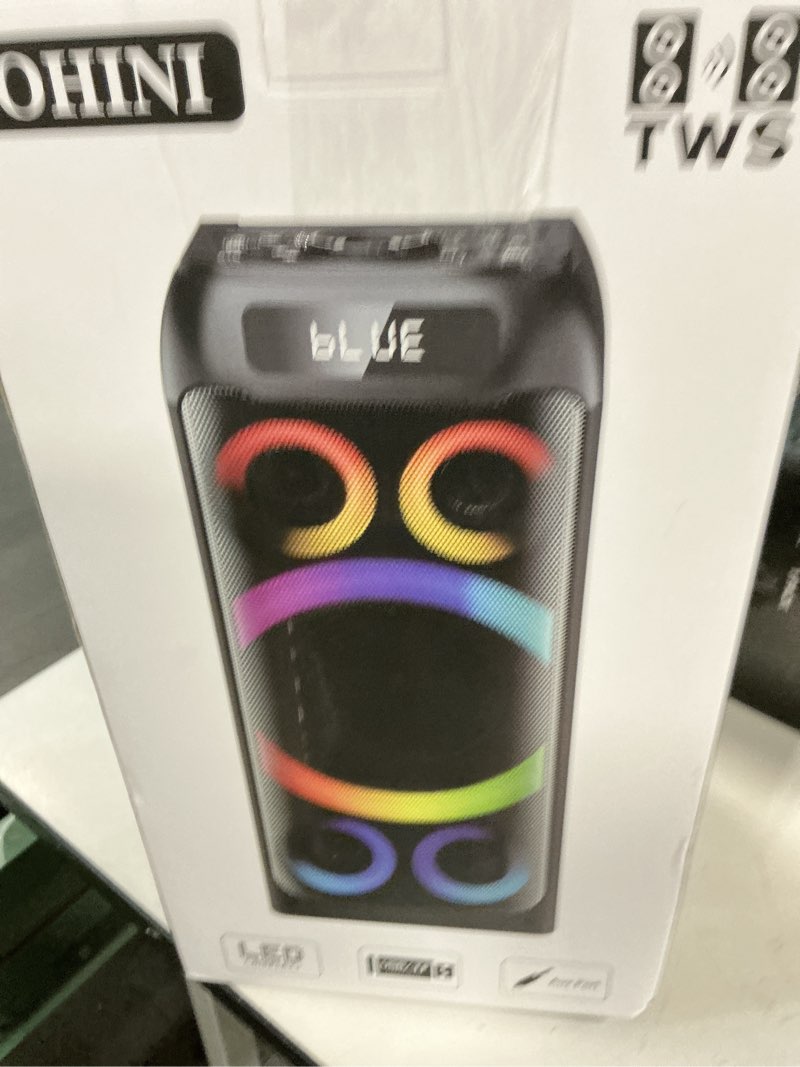 Condition photo showing New/Like New for Bluetooth Speaker, 160W Peak Powerful Loud Stereo Sound Deep Bass Wireless Boombox Portable Large Party Speakers with Subwoofer TWS Pairing Dynamic LED Light for Outdoor Camping Backyard Events Black