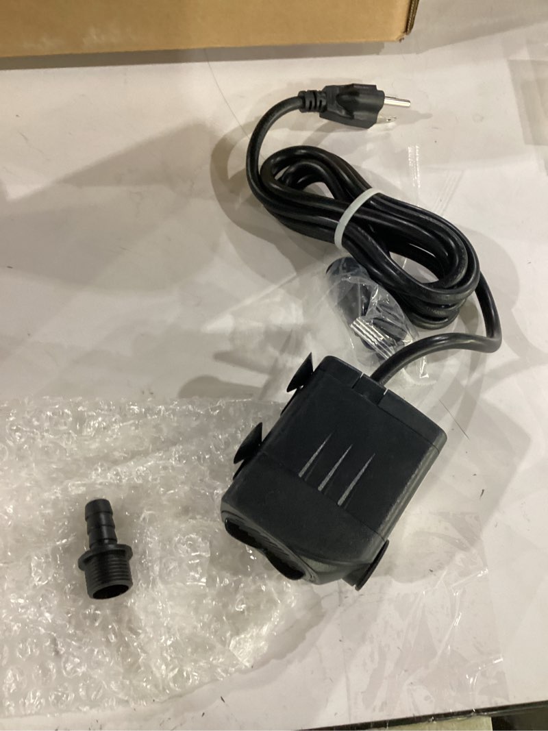 Condition photo showing Good Condition for growneer 550gph submersible pump 30w fountain water pump, 2000l/h, with 7.2ft high lift, 3 nozzles for aquarium, fish tank, pond, hydroponics, statuary, pool 550 gph