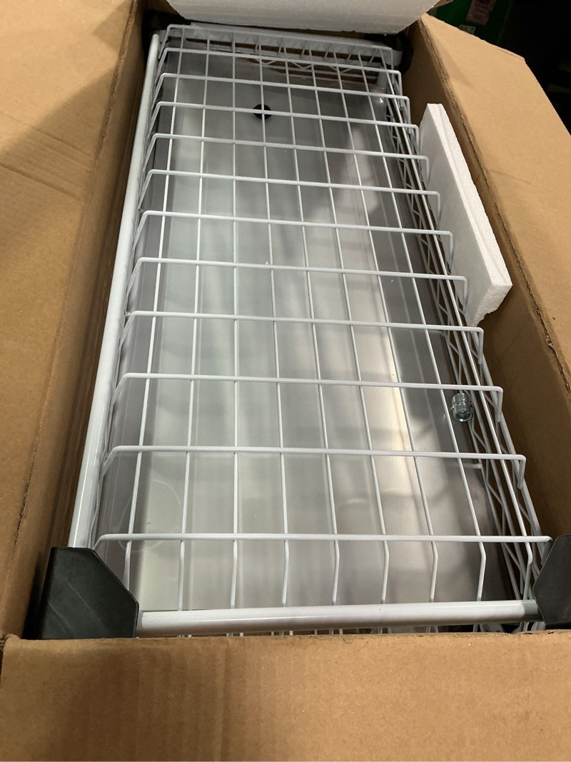 Condition photo showing Good Condition for Standing Dry Rack Heavy Duty Adjustable Height Wire Clothes Drying Shelves with Basket Hanger Hooks 