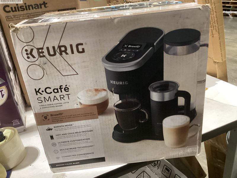 Condition photo showing As Is for Keurig K-Cafe Essentials Single Serve K-Cup Pod Coffee Maker, Black