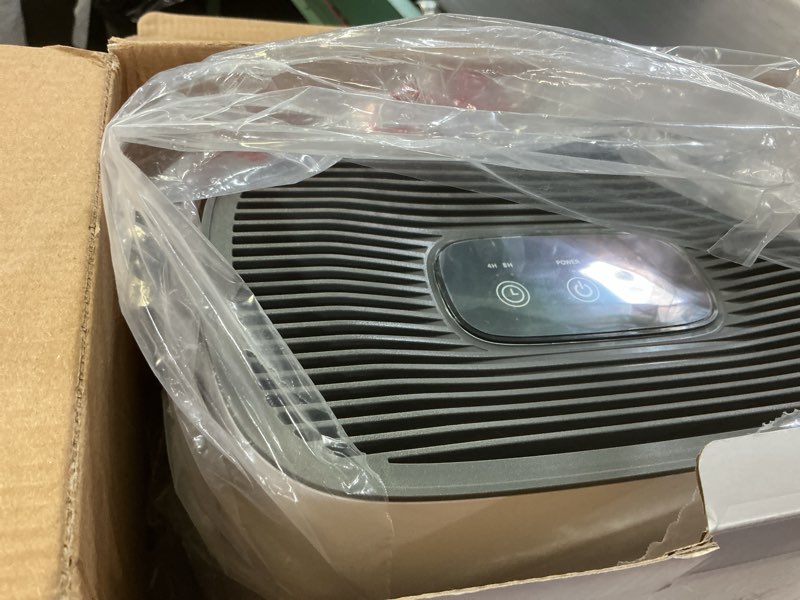 Condition photo showing As Is for Pure Enrichment PureDry Deluxe Dehumidifier - Mid-Sized 1.5L Water Tank Eliminates 500ml/day in Excess Moisture from Closets, Bathrooms, Basements, Boats, Kitchens and Other Small to Mid-Sized Areas