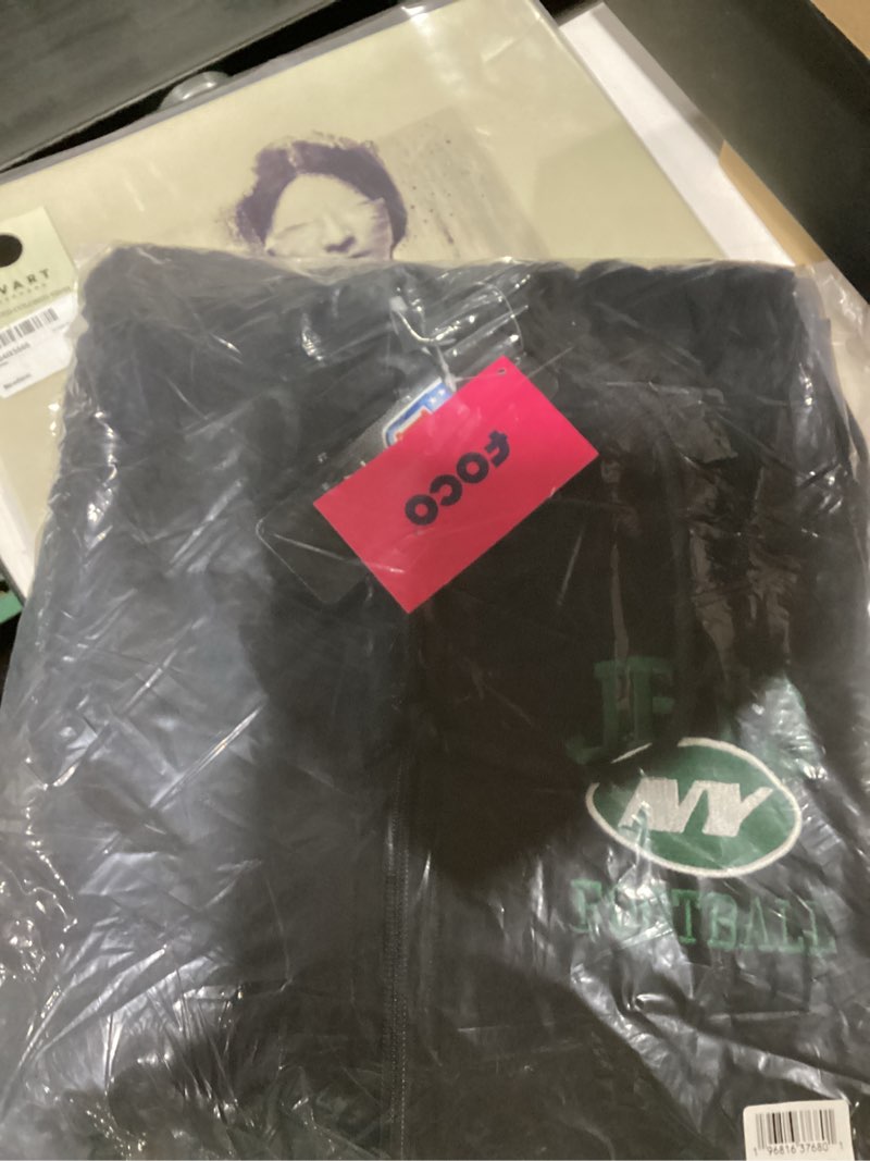 FOCO New York Jets NFL Mens Wordmark Long Sleeve Hooded Shirt - XL