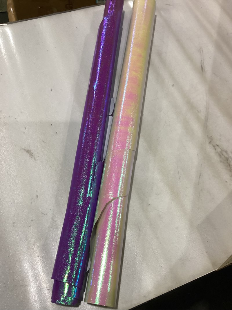 WRAPAHOLIC Wrapping Paper Roll - Pink/White/Purple Rainbow Color for Birthday, Wedding, Mother's Day