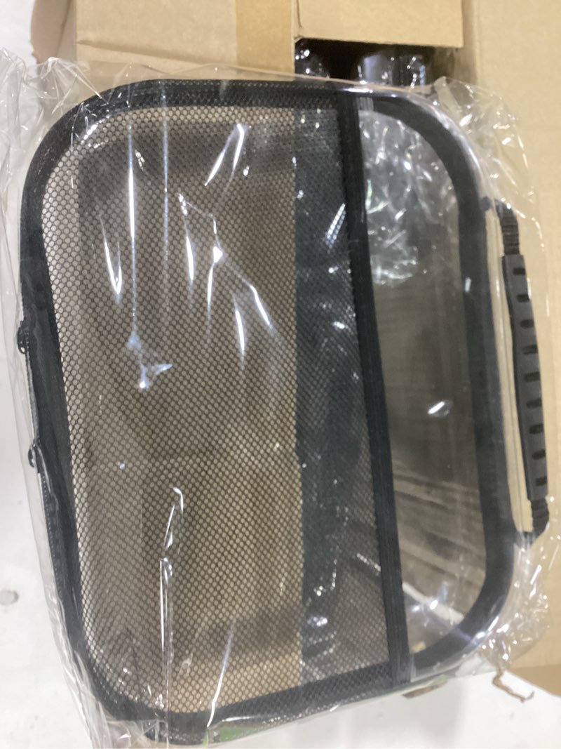 Condition photo showing Good Condition for Clear Hard Zipper Case Mesh Hard-Sided Premium Storage Case Plastic Clear Hard Shell Zipper Pouch Portable Travel Organizer Box for Building Blocks Cosmetics Makeup Pencil (6, Black) Black 6