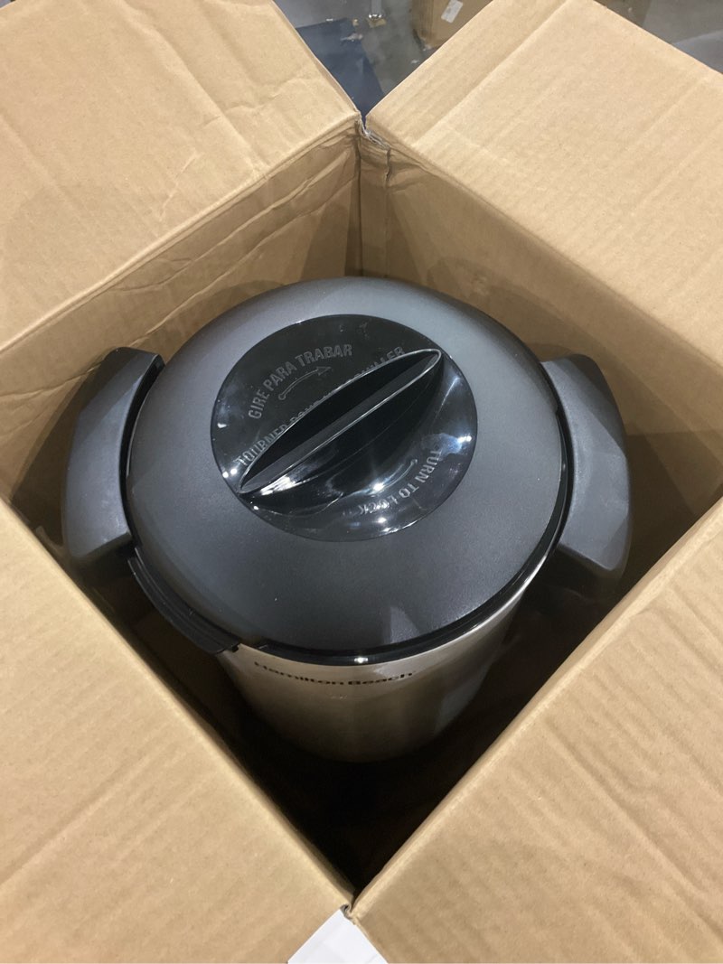Condition photo showing As Is for Hamilton Beach - Coffee Urn - Silver
