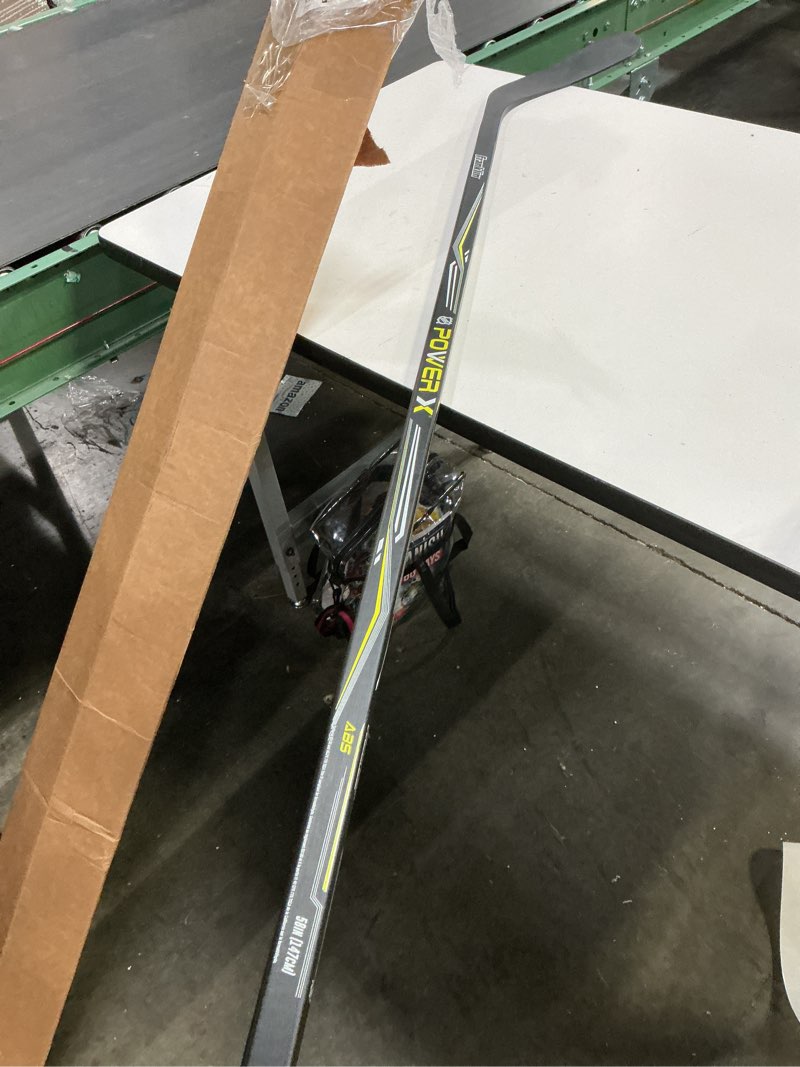 Condition photo showing Good Condition for franklin sports street hockey sticks - ambush junior street hockey stick - wood and fiberglass shaft - abs blade - one piece stick - 46", 52", 58" black/yellow - power 58" right shot