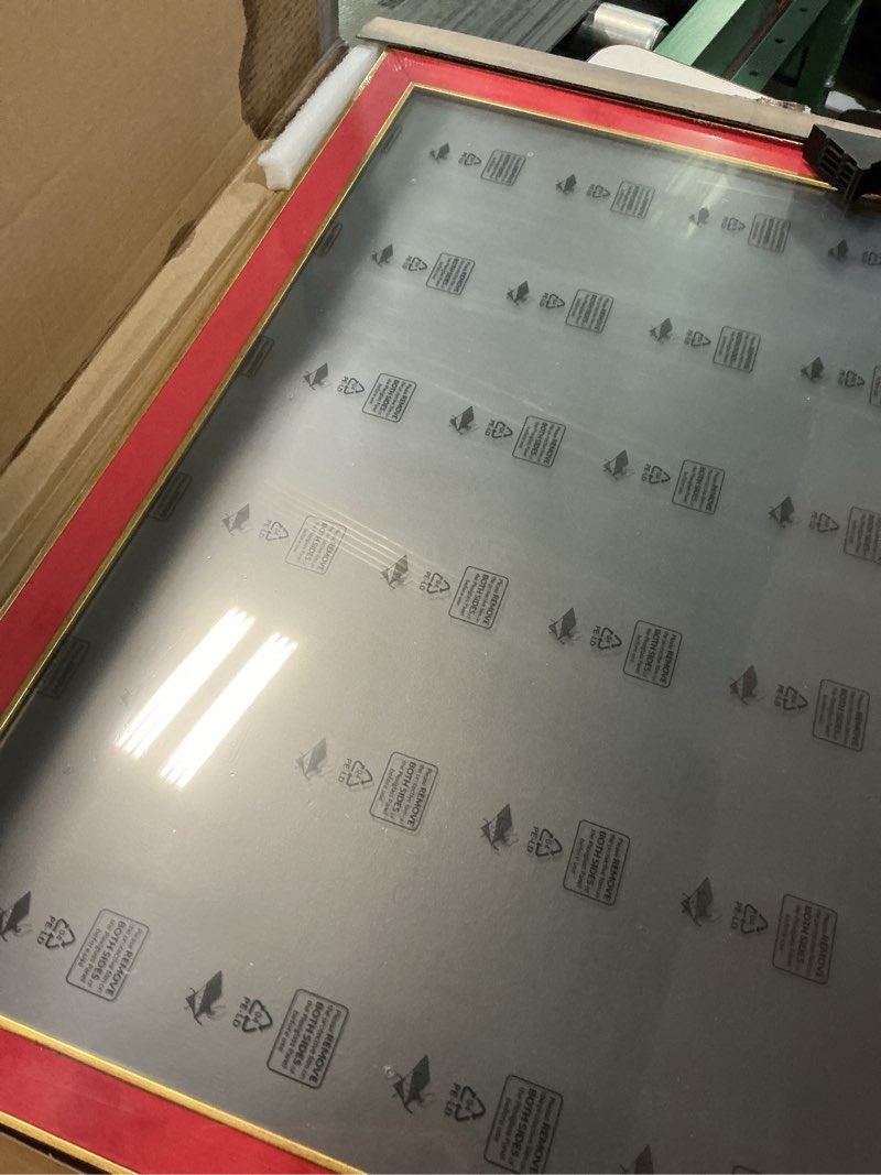 Condition photo showing Good Condition for suede 18x24 frame - single frame, elegant red 18 x 24 poster frame, 18x24 picture frame for artwork, puzzles, photos, and movie posters red 18" x 24"