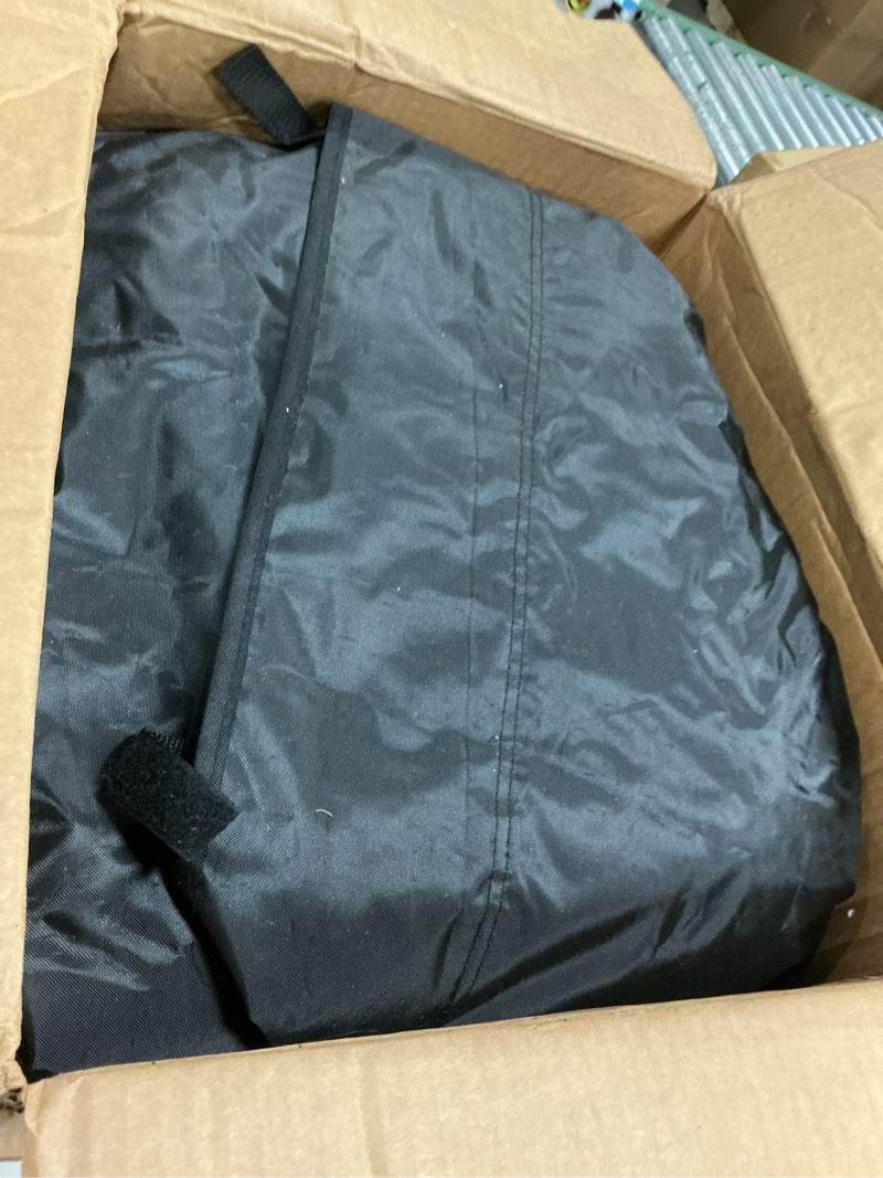 Condition photo showing As Is for 10l0l 4 passenger golf cart enclosure - 86" roof fit, universal golf cart cover for yamaha club car ezgo,waterproof 600d rain cover,transparent tail light panel,foldable door,4-sided clear windows black 86" roof fit