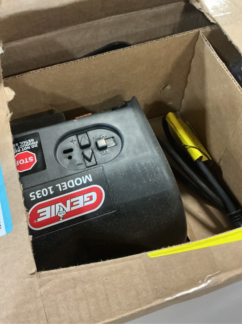 Condition photo showing As Is for Genie Chain Drive 500 Garage Door Opener - Model 1035 - Reliable Chain Drive Garage Opener,Black Chain 500