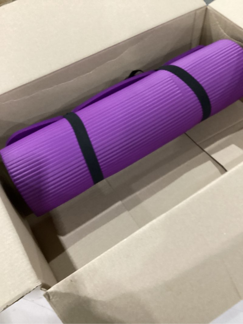 Condition photo showing Good Condition for gaiam yoga mat, pilates & exercise mat, thick 2/5" (10mm) workout mat with easy-cinch carrying strap for home & gym workouts grey 2/5" (10mm)