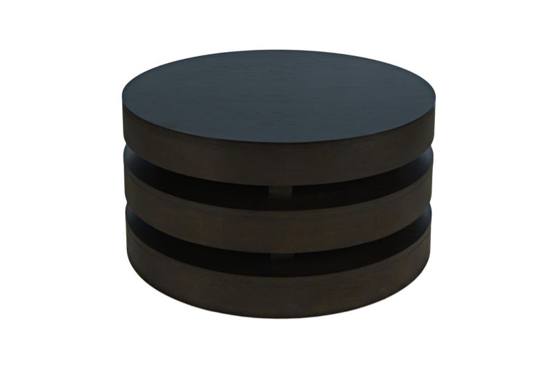 Brix round coffee table espresso finish 