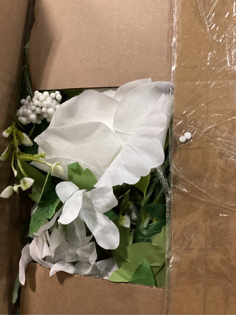 Condition photo showing Good Condition for dearhouse 2pack artificial peony flower garland - silk peony garland with white flowers for wedding party table decoration,6ft/strand white 2