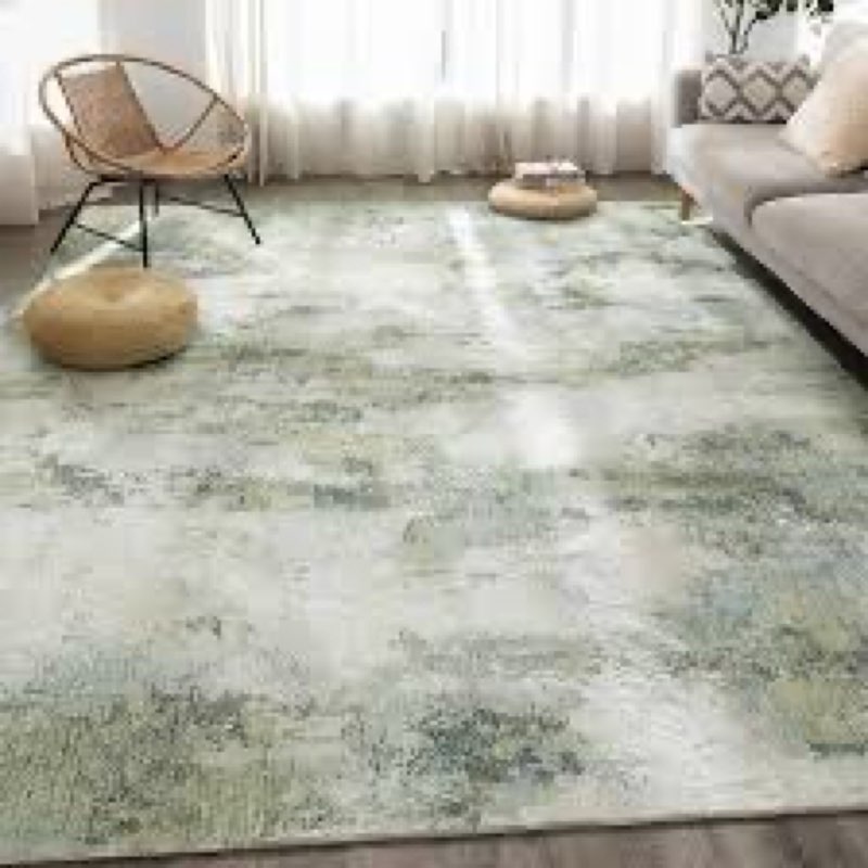 Green Area Rug Modern Machine Washable Indoor Rug Non-Slip Rugs Rug Size: Rectangle 8' x 10'