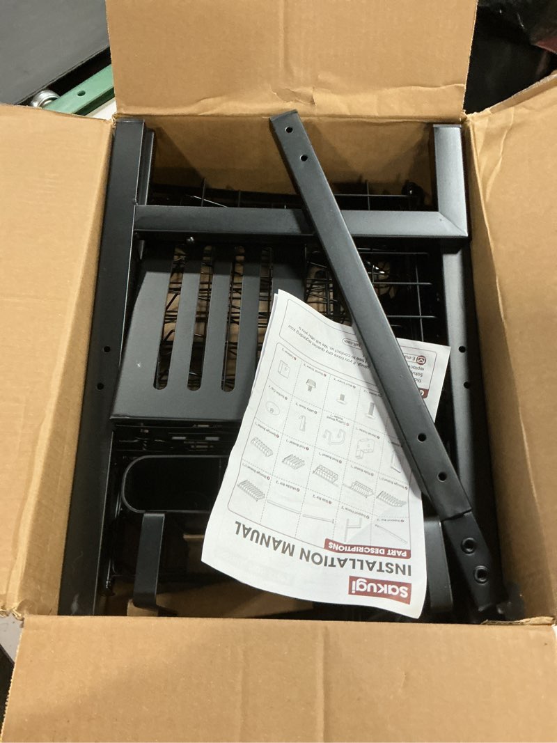 Condition photo showing Good Condition for Dish Drying Rack - Over The Sink Dish Drainer Drying Rack with Utensil & Knife Holder, Hooks, Stainless Steel Kitchen Organizers and Storage Solution, 11.8" D x 31.5"~39.0''W x 30" H, Black Black XX-Large (3 Tier)