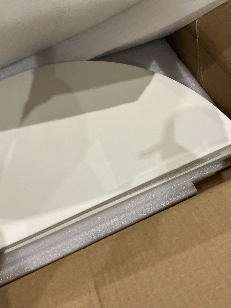 Condition photo showing Good Condition for heat deflector baking stone pizza compatible with kamado joe big joe i, ii, iii, 19.8in 2-pack half-moon ceramic cooking stone for big green egg xl large egg vision grills xl