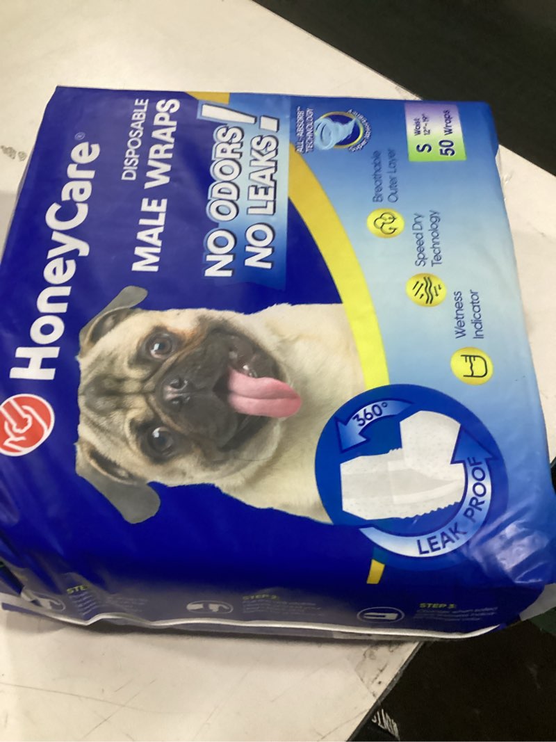 Condition photo showing New/Like New for All-Absorb A26 Male Dog Wrap, 50 Count, Small