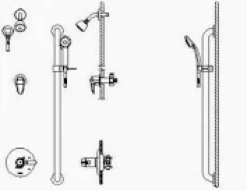 Shower Panel System, Multi-Function Shower Tower With 5 Body Spray, 5 Handheld Settings & Shelf, Rai