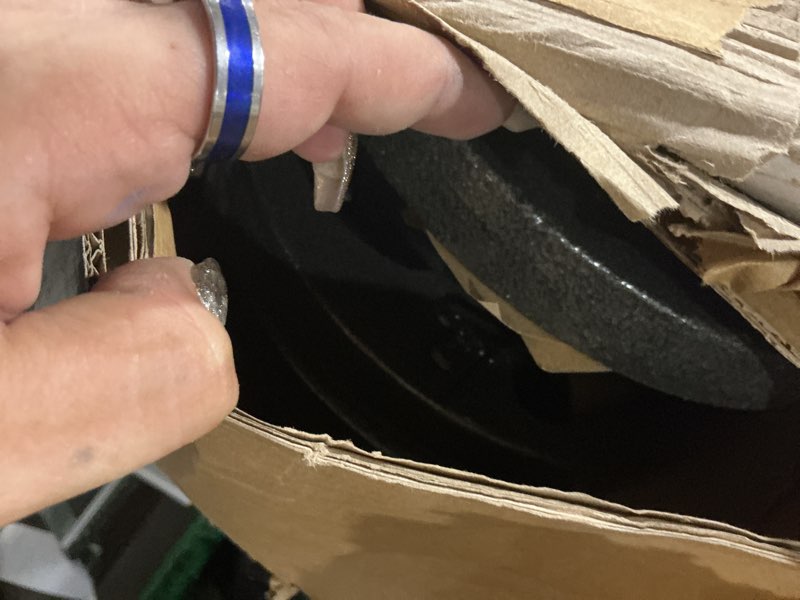 Condition photo showing Good Condition for cap barbell 50 lb olympic grip plate weight set (10x4  5x2)