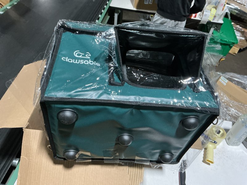 Condition photo showing Good Condition for Indestructible Heated Cat House for Outside Winter, 100% Waterproof, Safe Escape Door, Insulated Outdoor Cat Shelter with Heater for Feral Barn Cat Kitty (Forest Green, 13"x17"x18") Forest Green 13"x17"x18"