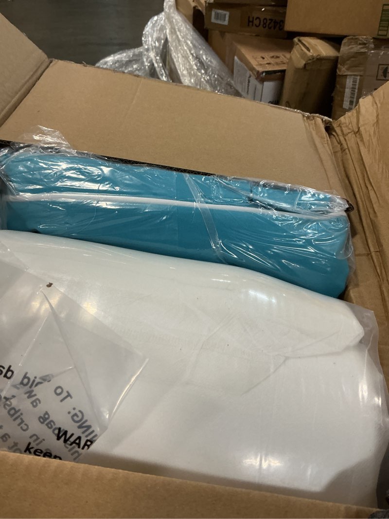 Condition photo showing Good Condition for chaise lounge cushions outdoor 72x21x4 inch, patio lounge chair cushions w/high density foam, 4 inch pool lounger cushion w/removable cover handles, fits poolside patio outdoor furniture, lake blue 72 x 21 x 4 inch lake blue