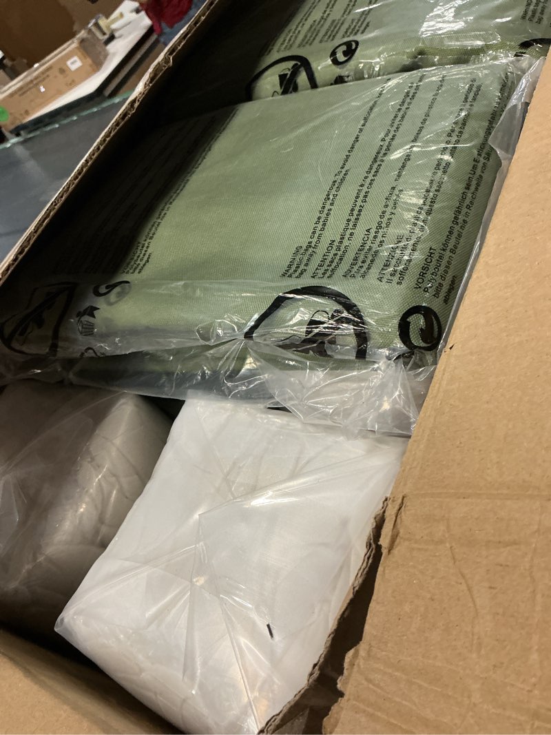 Condition photo showing Good Condition for aaaaacessories outdoor deep seat cushions, waterproof, fade-resistant patio furniture replacement cushions, 24" x 24" x 5", set of 4, dark moss green dark moss green 24"x24"x5" / 24"x19"