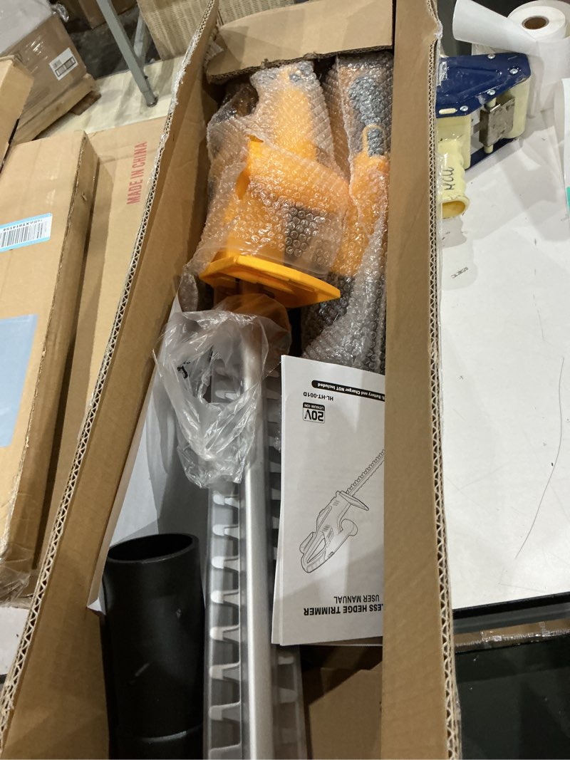 Condition photo showing Good Condition for houselife cordless hedge trimmer and leaf blower combo compatible with dewalt 20v max battery (tool only), 18'' battery powered hedge trimmers and electric leaf blowers lawn care, yard, garden light yellow