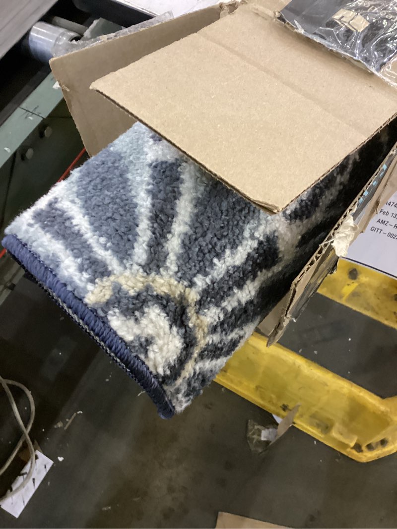 Condition photo showing Good Condition for Maples Rugs Reggie Floral Area Rug - Made in USA - Washable, Non Slip, Pet-Friendly Mats for Living Room, Bedroom, and Office, 3'4 x 5, Persian Blue 3'4" x 5' (Rectangular) Blue