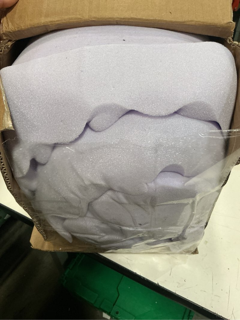 Condition photo showing As Is for best price mattress 3 inch egg crate memory foam mattress topper with soothing lavender infusion, certipur-us certified, dorm essentials, twin twin 3 inch egg crate