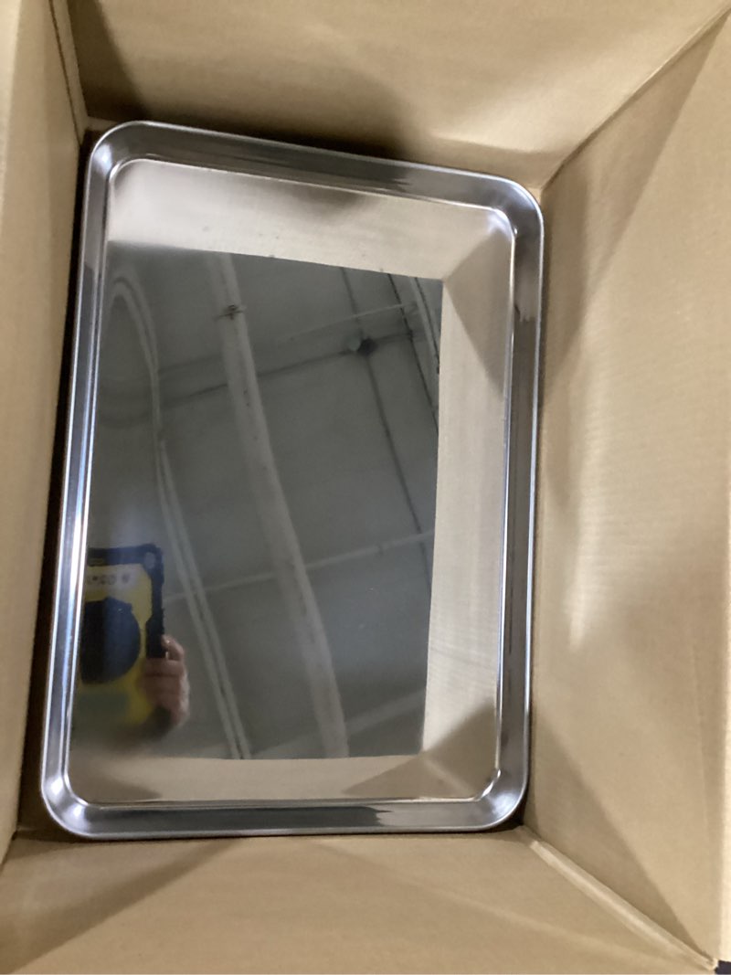 Condition photo showing Good Condition for commercial quality stainless steel baking sheet, extra large cookie sheets for baking, warp resistant nonstick baking pan oven tray, non toxic & heavy duty & dishwasher safe - (20" x 14" x 1")