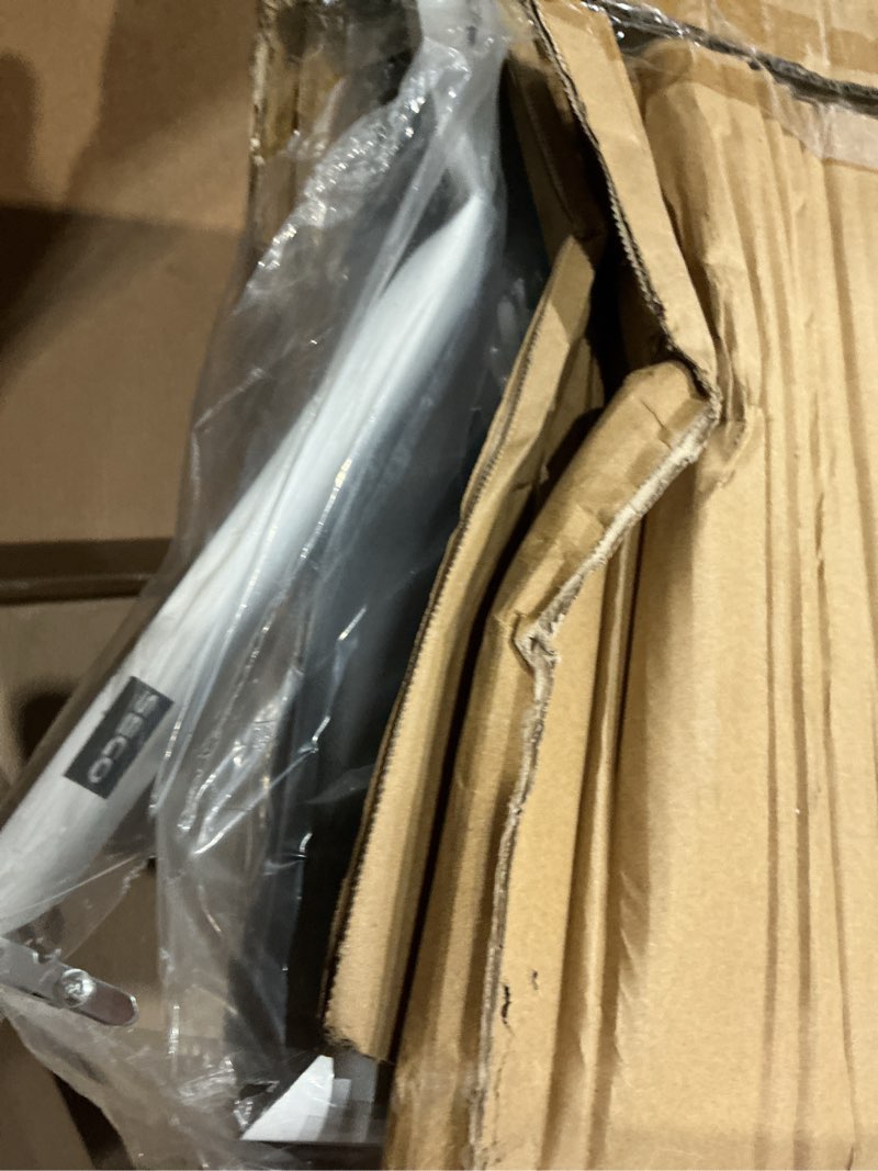 Condition photo showing As Is for seco front load easy open snap poster frame/picture frame 24" x 36", silver metal frame (sn2436new)