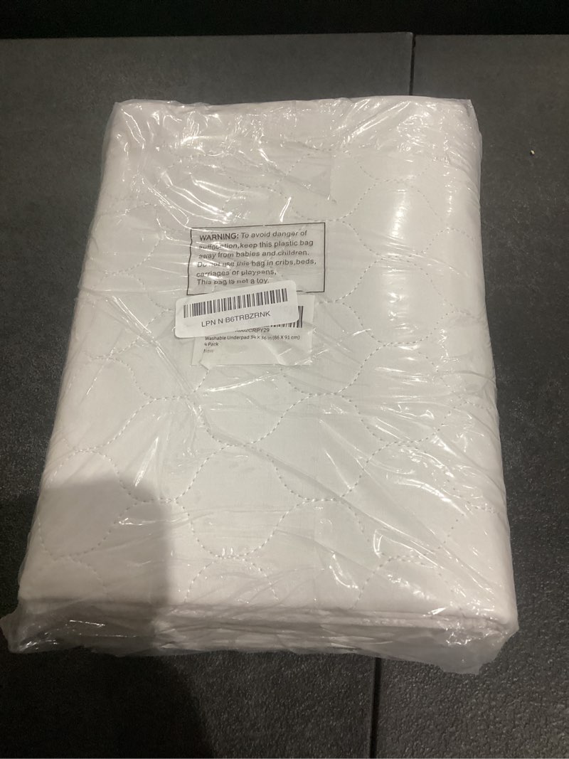 Condition photo showing Good Condition for heavy absorbency bed pad, washable and reusable incontinence bed underpads, 34"x36" (4 pack), waterproof mattress protector 34x36 inch (pack of 4)