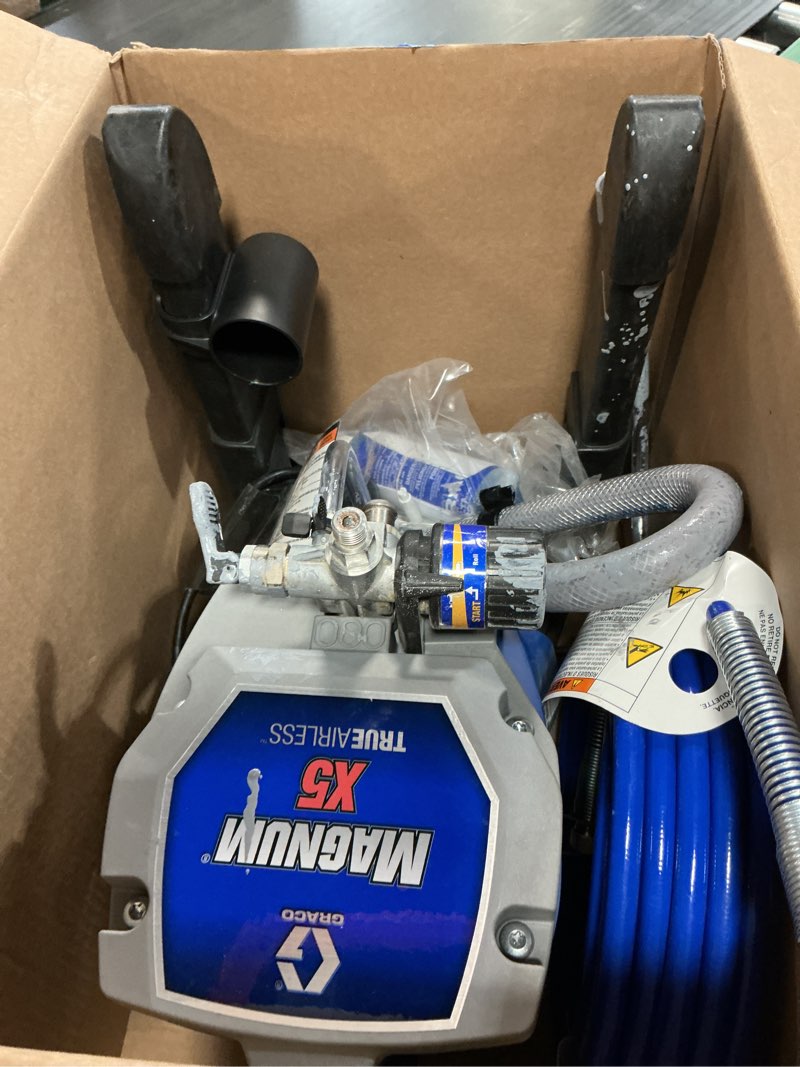 Condition photo showing As Is for graco magnum x5 airless 3000 psi stand paint sprayer