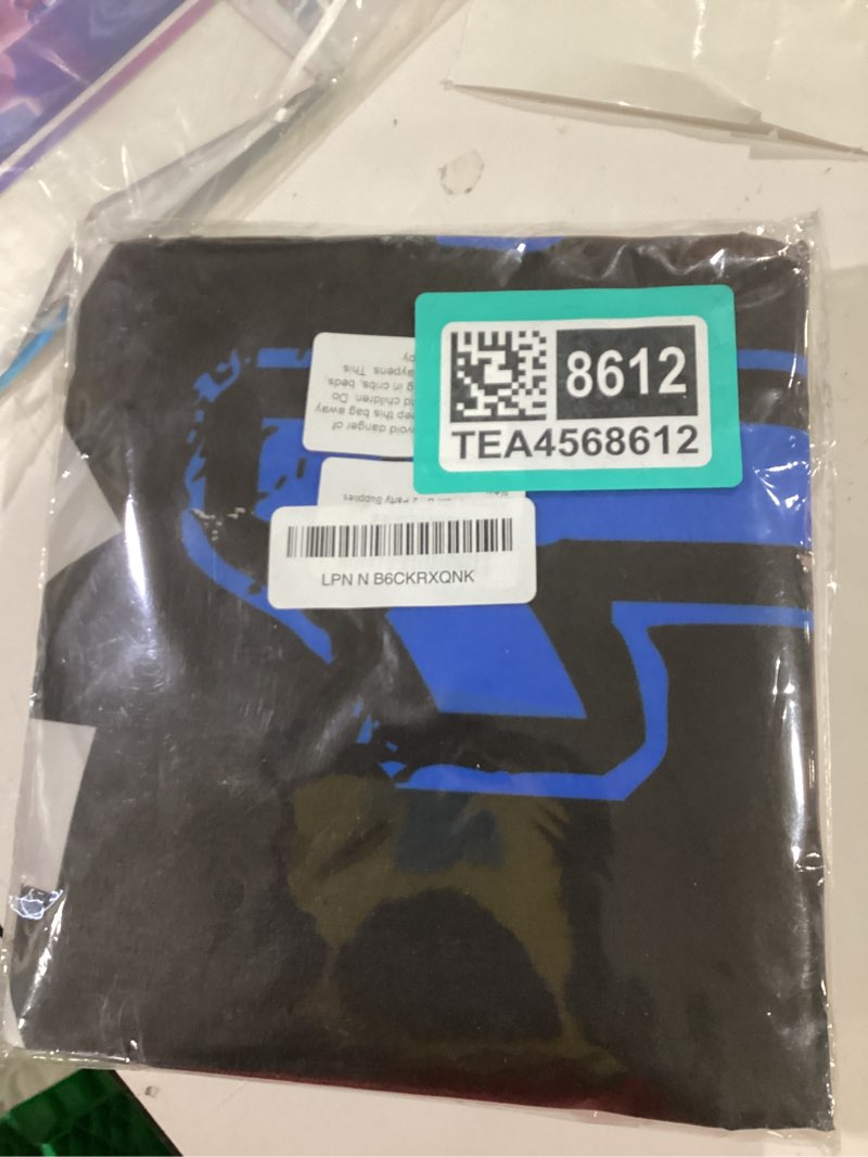 Condition photo showing New/Like New for vlipoeasn 12th birthday decorations set for boys girls, 34pcs black blue 12 year old birthday backdrop banner, black blue bruh i'm 12 party supplies