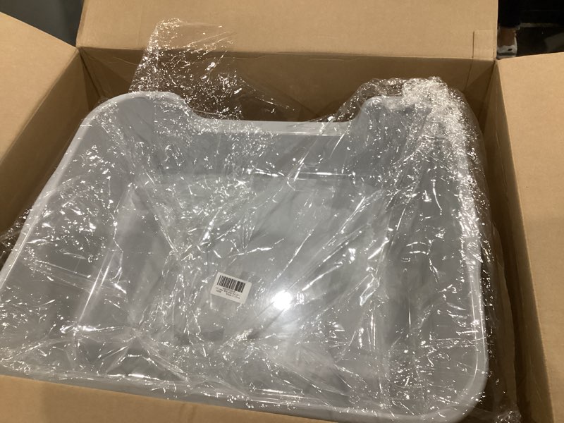 Condition photo showing Good Condition for 1 pack of extra large cat litter box (abs material), low entry senior litter pen for geriatric kitty big cats, jumbo pet safe litter boxes tray for indoor pets potty (gray, 24" l x 20" w) large (pack of 1) dark gray